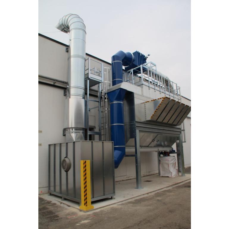 Carbon fiber industrial dust extraction system 